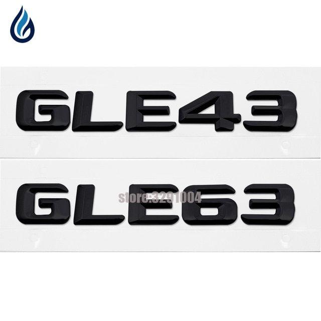 GLE Logo - Chrome ABS GLE 43 GLE 63 Plastic Car Trunk Rear Letters Badge Emblem ...