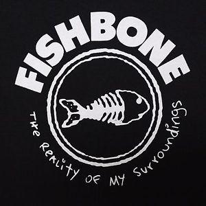 Fishbone Logo - Fishbone band Logo ***SMALL*** screen printed t-shirt Black punk ...