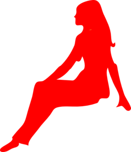 Red Woman Logo - Red Woman Sitting Clip Art clip art online