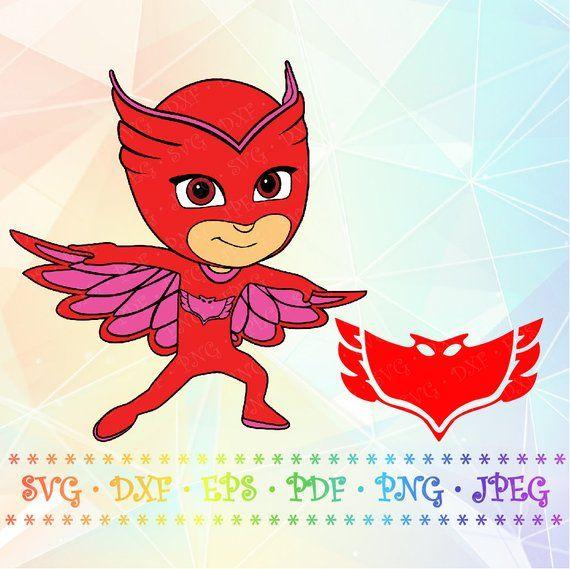 Owlette Logo - SVG DXF PJ Masks Owlette Logo Layered Cut Files Cricut Design | Etsy