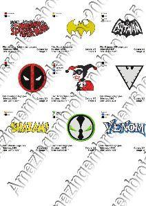 Supervillain Logo - Best Super Hero Super Villain Embroidery Designs Image. Machine