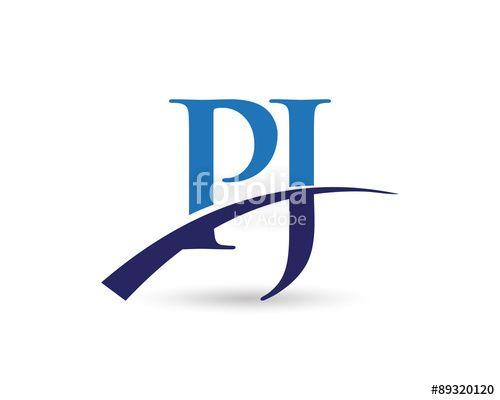 PJ Logo - PJ Logo Letter Swoosh