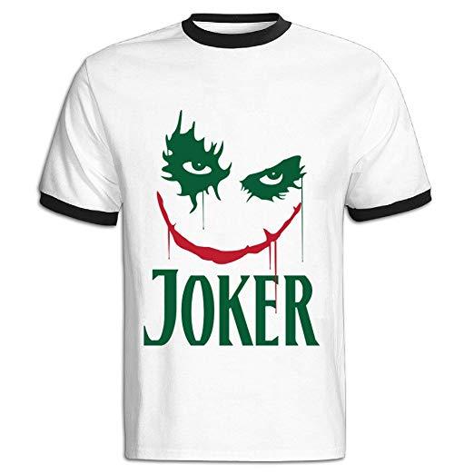 Supervillain Logo - Amazon.com: Men's The Joker Supervillain Logo T-shirts Black ...