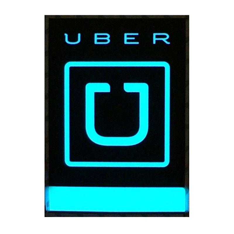 Rideshare Logo - Blue UBER Light Sign Led Logo Electro Luminescent Glowing Decal