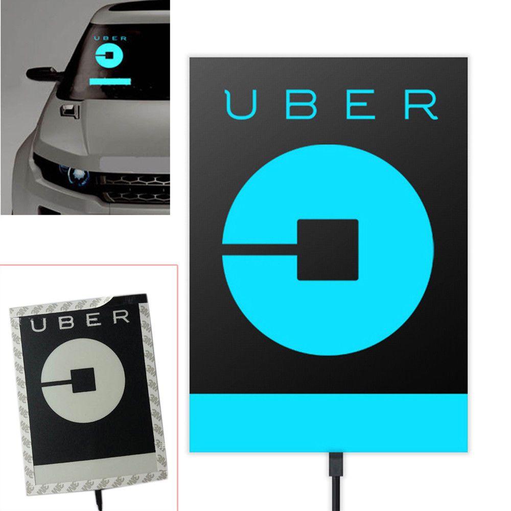 Rideshare Logo - UBER Sign Logo Illuminated Glowing Decal for Rideshare Drivers Light ...