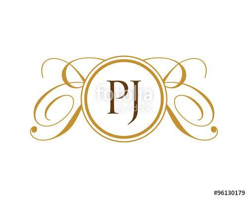 PJ Logo - PJ Luxury Ornament initial logo