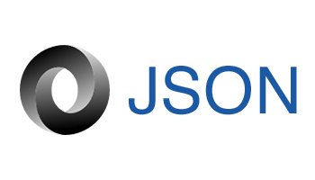 JSON Logo - JSON Logo Mark and Blue WordMark
