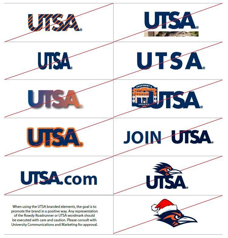 UTSA Logo - Logo Don'ts | University Communications & Marketing | UTSA ...
