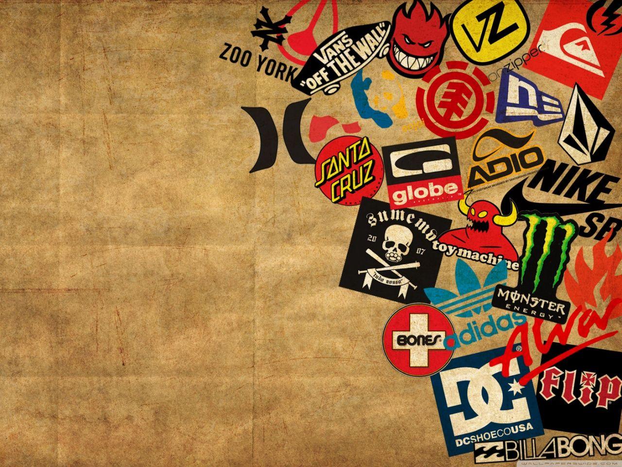 Wallpaper Logo - Skateboard Logos ❤ 4K HD Desktop Wallpaper for • Wide & Ultra ...
