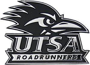 UTSA Logo - UTSA Roadrunners NCAA Premium Solid Chrome Metal Emblem Team Logo ...