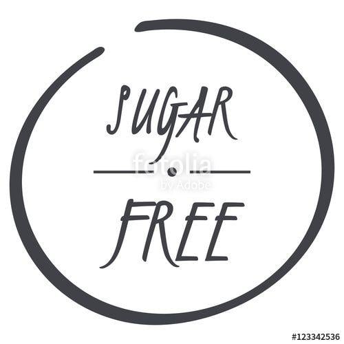 The Sugar Circle Logo - vector grey Sugar Free circle logo symbol for food Stock image