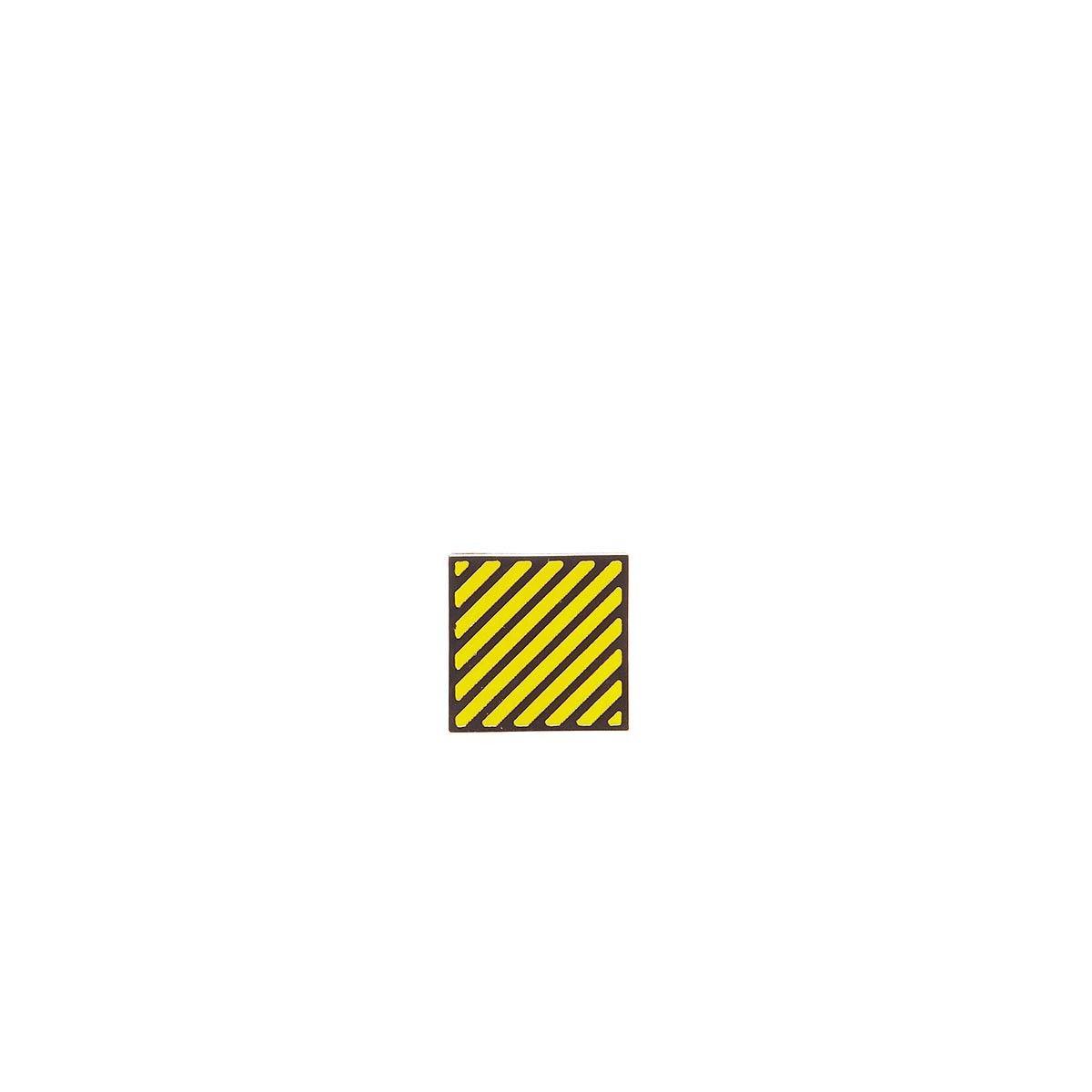White Yellow Logo - Diagonals pin from the F/W2016-17 Off-White c/o Virgil Abloh ...