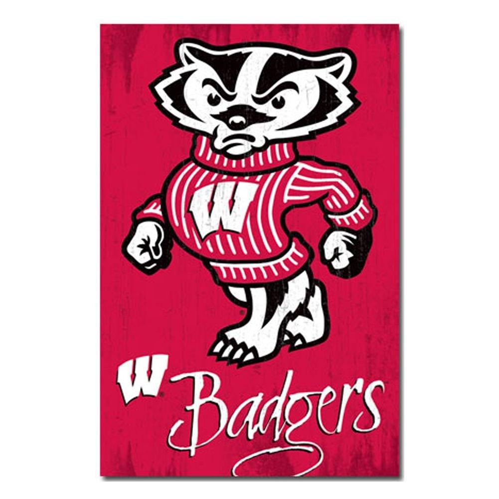 Badgers Logo - University of Wisconsin Badgers Logo 13 Wall Poster