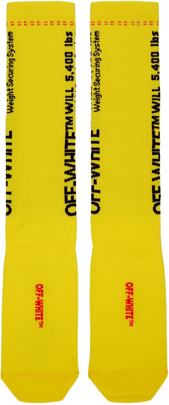 Yellow Off White Logo - Off White C O Virgil Abloh Yellow Tm Socks In Yellow