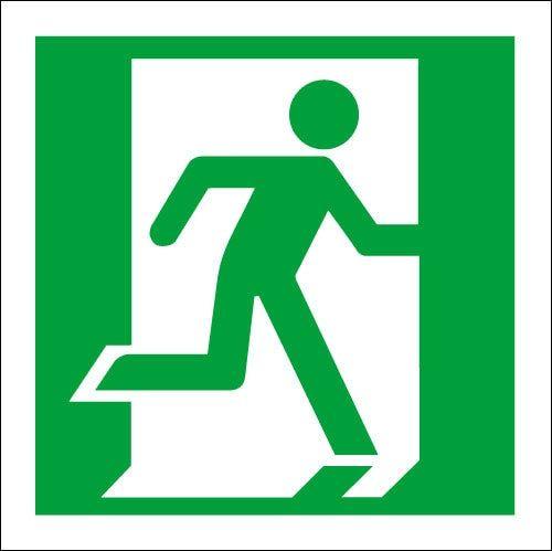 Exit Logo - Running man right fire exit logo at discount price