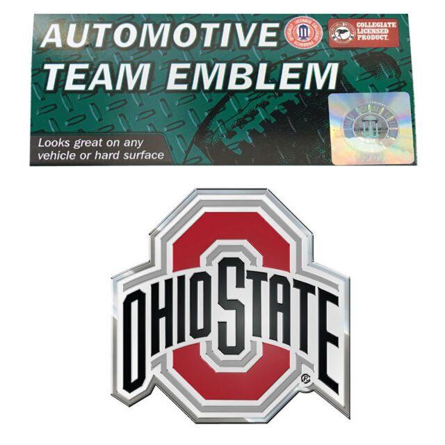 OSU Logo - Ohio State Buckeyes OSU Logo NCAA Die Cut 3D Aluminum Embossed Car