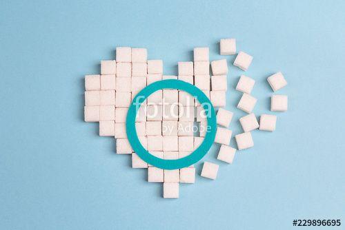 Broken Blue Circle Logo - Broken heart made of sugar cubes with blue circle as symbol of ...