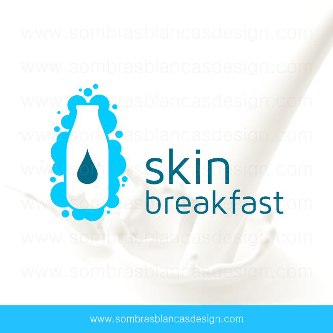 Pre-Designed Logo - Milk Bottle Designed Logo Blancas Art & Design
