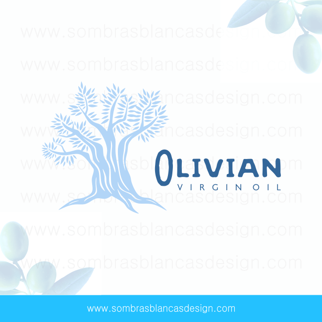 Pre-Designed Logo - Olive Tree Designed Logo Blancas Art & Design
