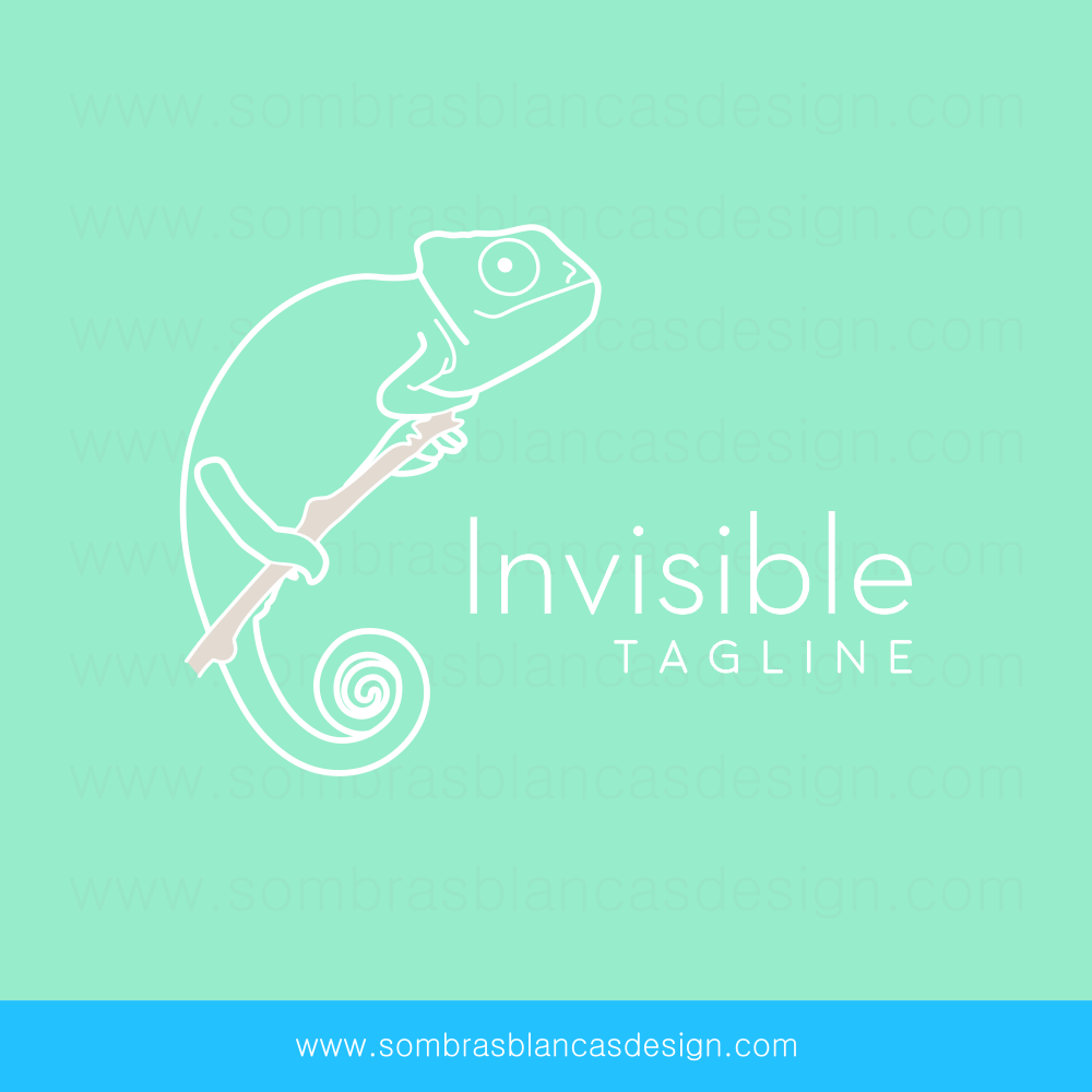 Pre-Designed Logo - Invisible Chameleon - Pre-designed Logo - Sombras Blancas Art & Design
