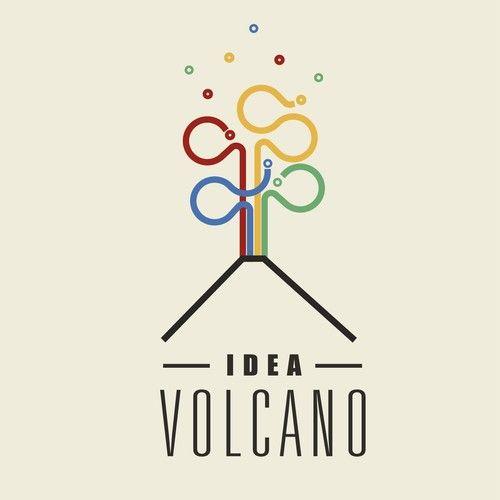 Volcano Logo - Make a colourful volcano logo for a creativity book | Logo design ...