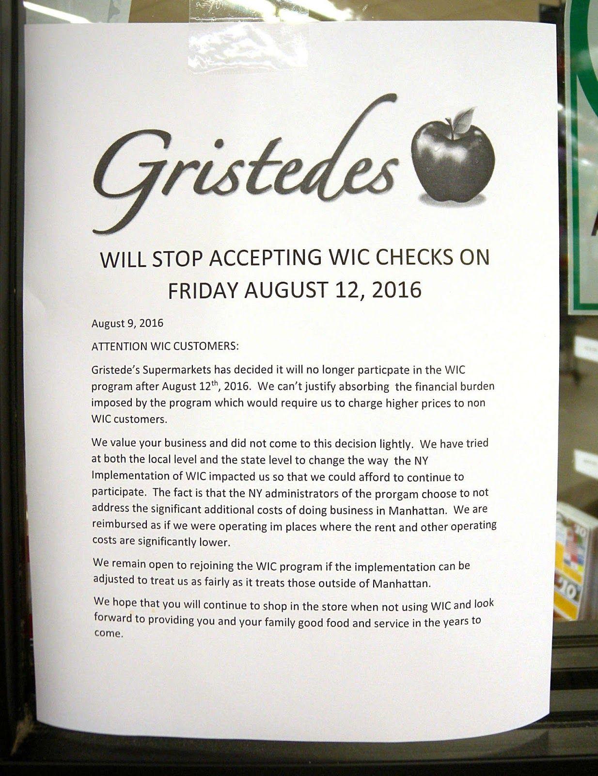 Gristedes Logo - Roosevelt Islander Online: Gristedes Supermarkets Stops Accepting NY ...