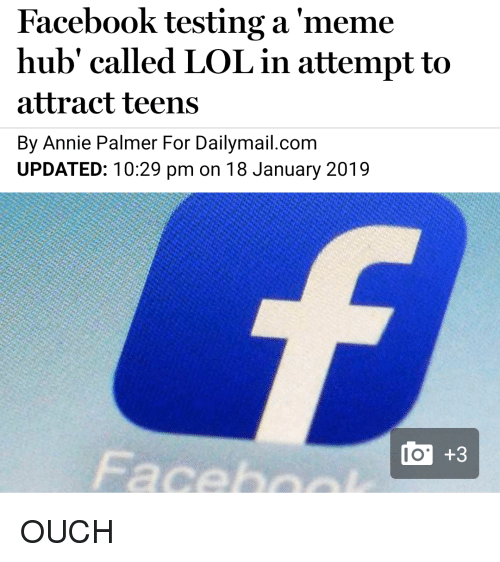 Dailymail.com Logo - Facebook Testing a 'Meme Hub' Called LOL in Attempt to Attract Teens ...