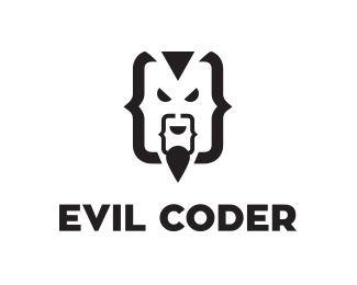 Coder Logo - Evil Coder Designed