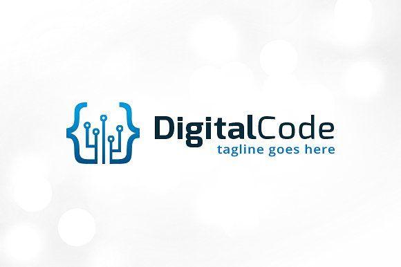 Coder Logo - Digital Code Logo Template ~ Logo Templates ~ Creative Market