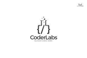 Coder Logo - Programming, Code Logo Logo Templates Creative Market