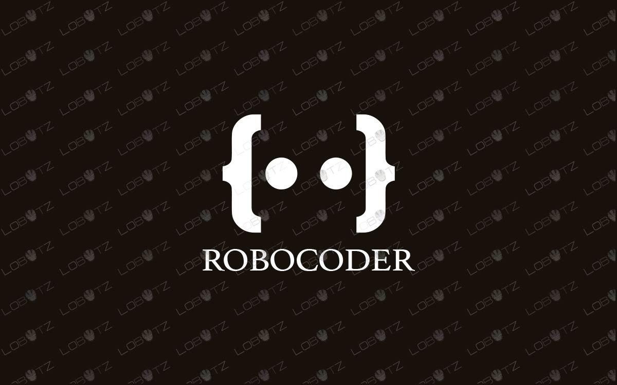 Coder Logo - Premade Robot Coder Logo For Sale - Lobotz