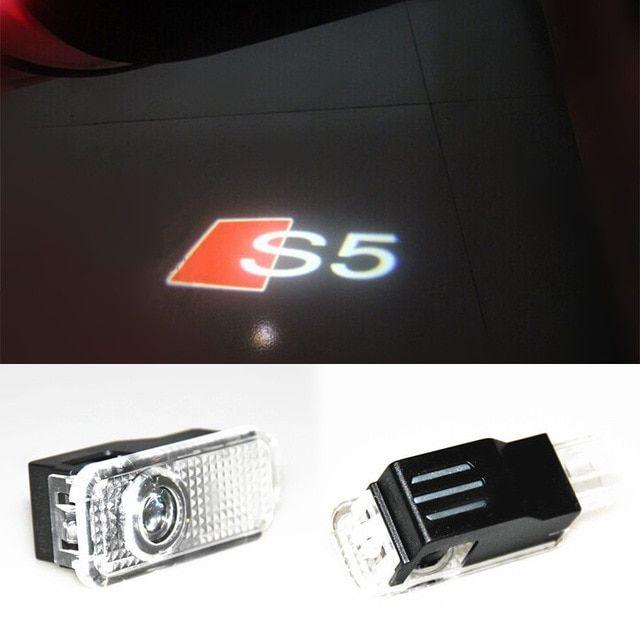 S5 Logo - Free Shipping 2pcs car door light ghost shadow welcome light s5 logo