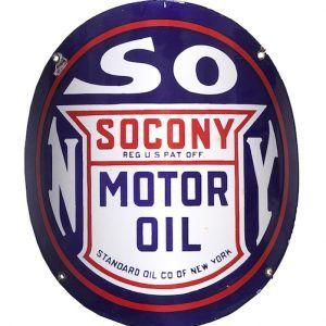 Socony Logo - Antique Advertising | Socony Polarine Paperweight Mirror • Antique ...