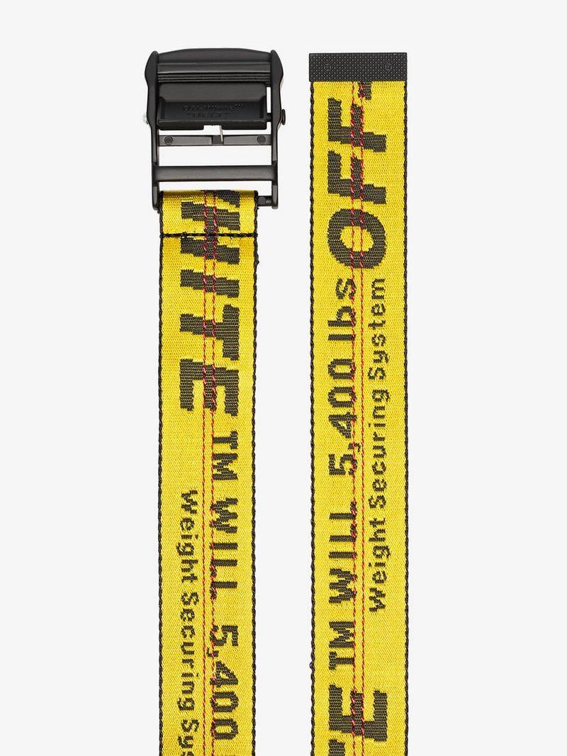 Yellow Off White Logo - Off White Safety Tape Logo Belt