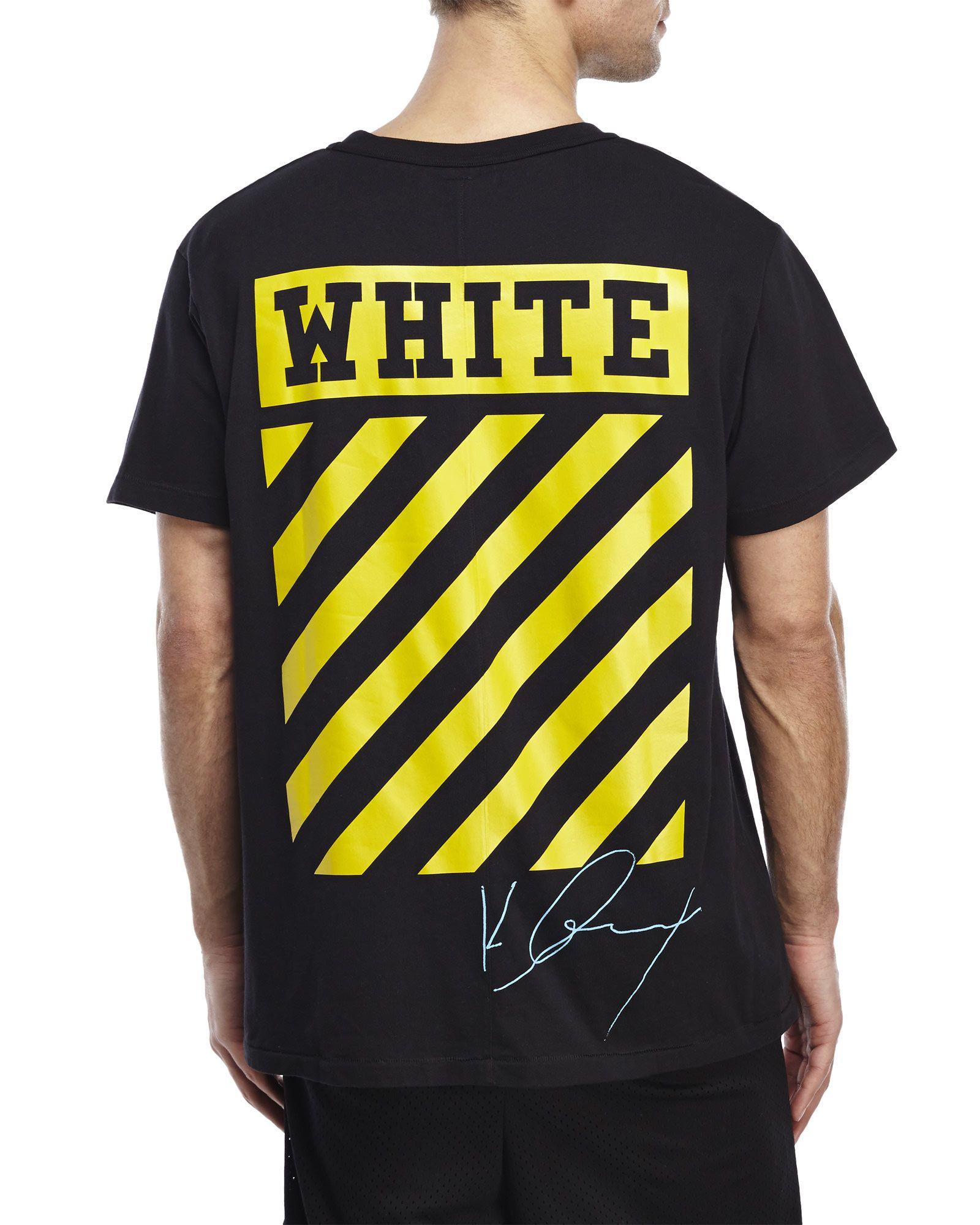 Yellow Off White Logo - Lyst White C O Virgil Abloh Graphic T Shirt In Black