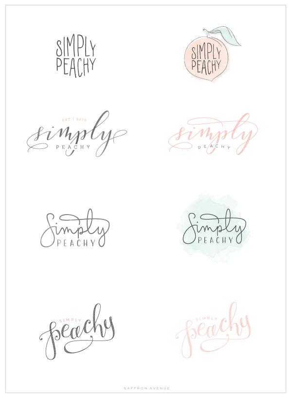Blog Logo - Simply Peachy - Logo and Blog Design - Saffron Avenue
