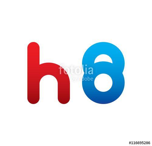 H8 Logo - H8 Logo Initial Blue And Red Stock Image And Royalty Free Vector