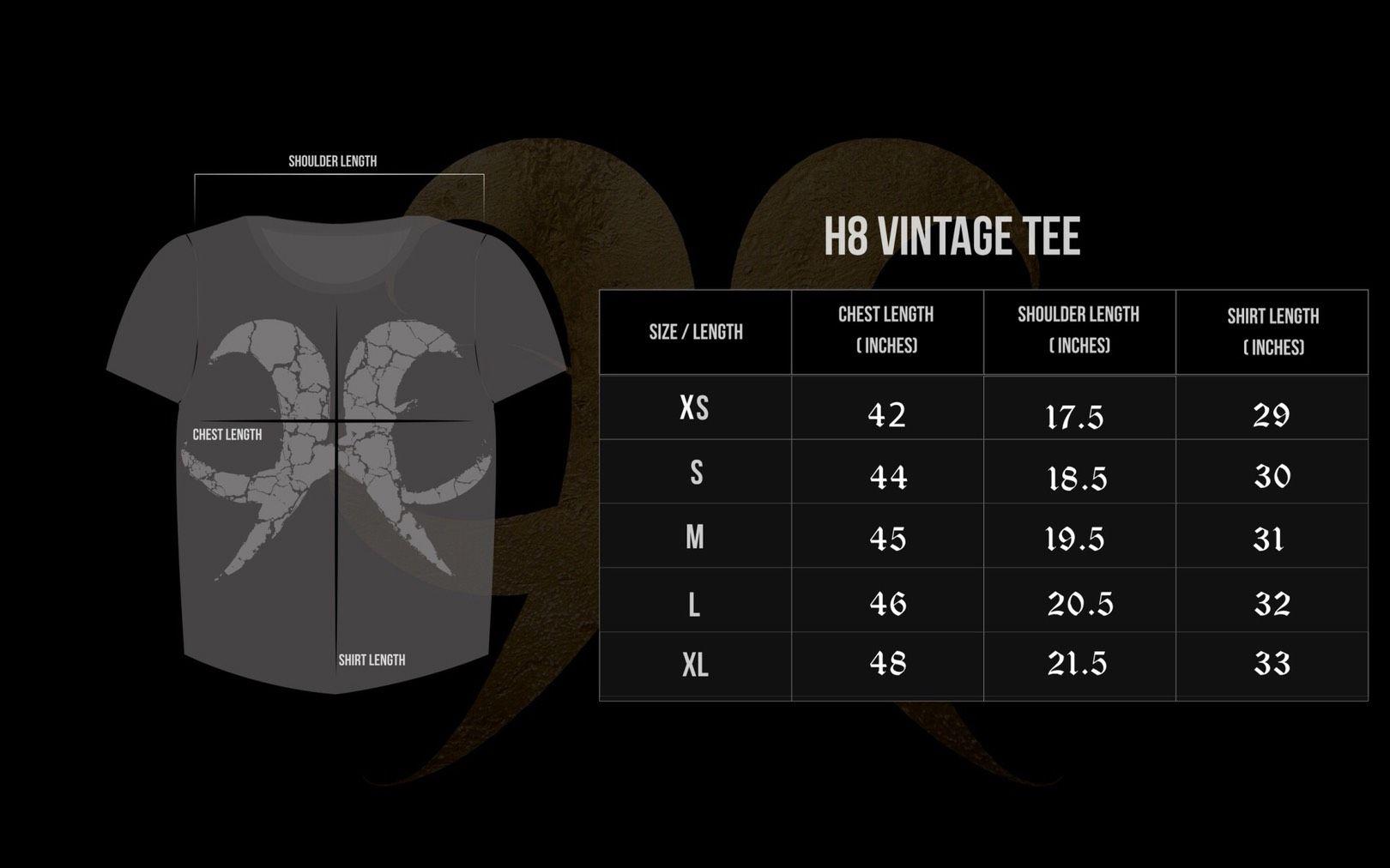 H8 Logo - H8 Vintage White Logo Tee