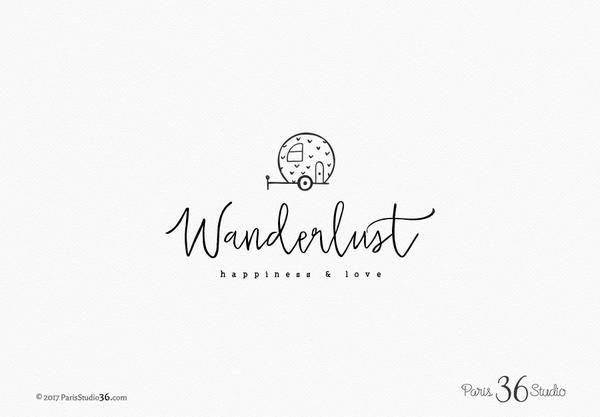 Blog Logo - Handwriting Travel Blog Logo Design by The Paris Studio, Madame ...