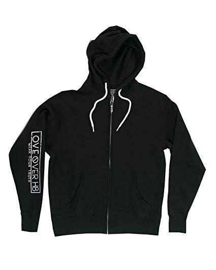 H8 Logo - Love Over H8 Apparel Logo Black Hoodie at Amazon Men's Clothing store