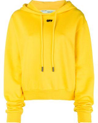 Yellow Off White Logo - New Savings on Off-White logo print hoodie - Yellow