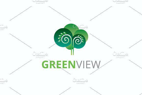 Greenview Logo - Green View Logo Logo Templates Creative Market