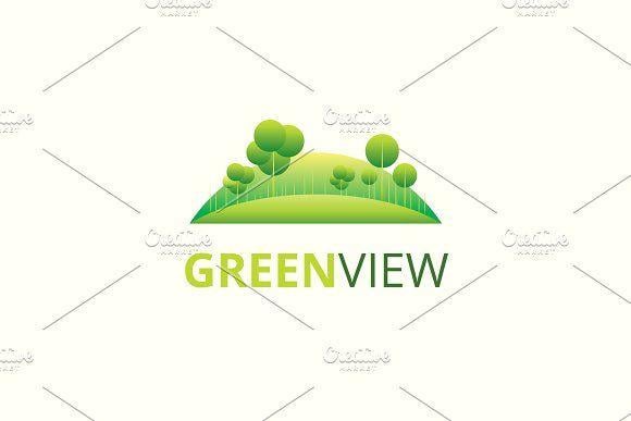 Greenview Logo - Green View Logo Logo Templates Creative Market