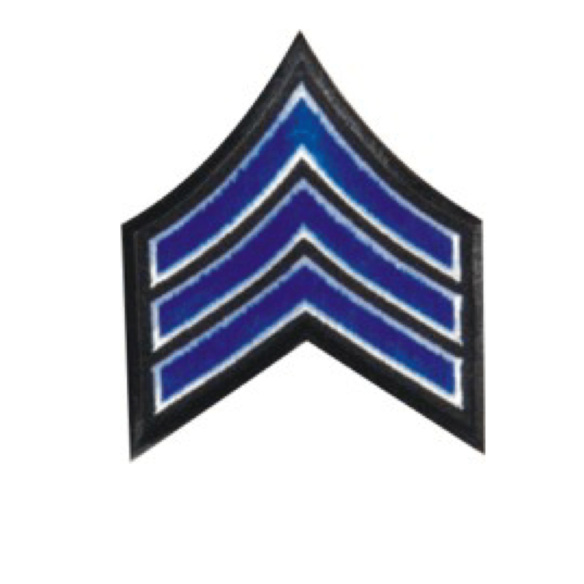 Sergeant Logo - Sergeant Chevron Emblem - Blue/White - West Coast Uniforms and ...