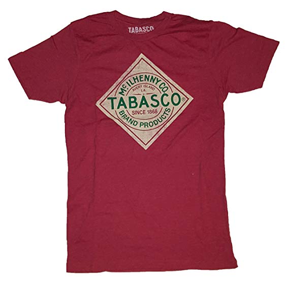 Tabasco Logo - Amazon.com: Tabasco Logo Graphic T-Shirt: Clothing