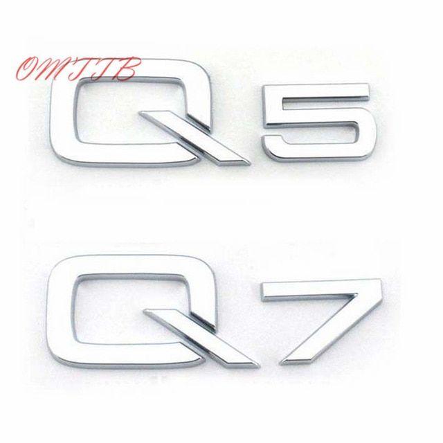 Q7 Logo - 3D ABS Chrome Q5 Q7 logo Emblem Badge car sticker for audi Q5 Q7 car