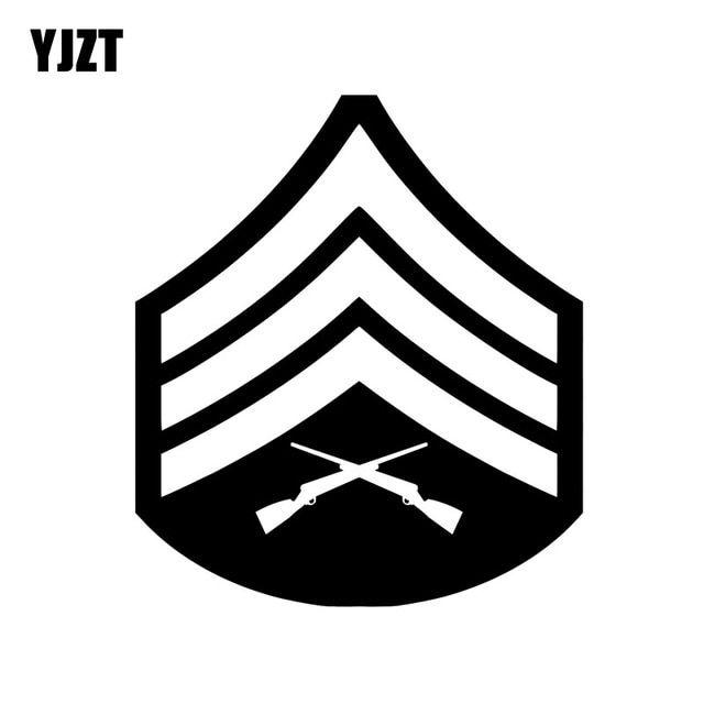 Sergeant Logo - YJZT 12.3CM*13.9CM USMC SERGEANT United States Marine Corps Rank ...