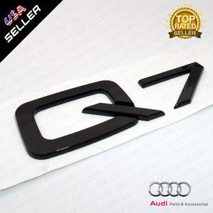 Q7 Logo - Audi Q7 Nameplate Gloss Black ABS Emblem Trunk Logo Badge Decoration