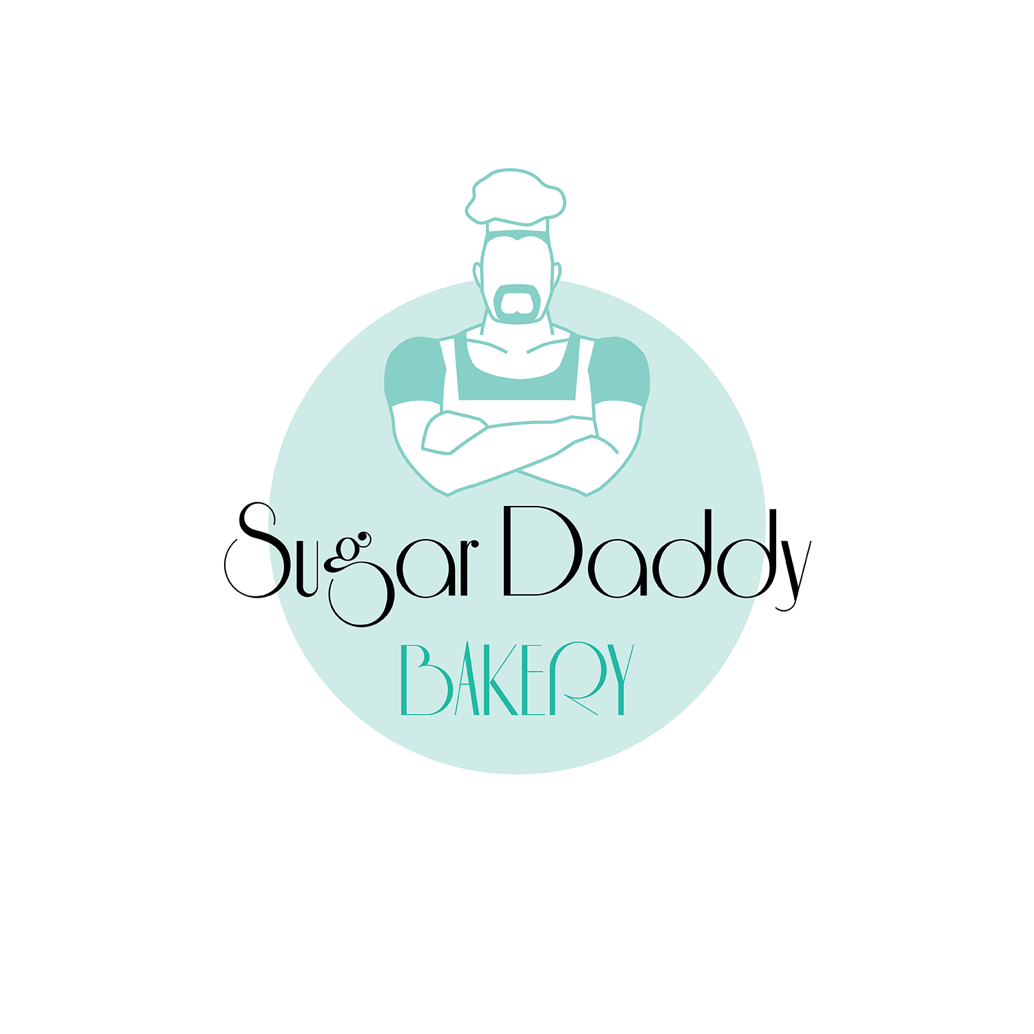 The Sugar Circle Logo - Elegant, Modern, Coffee Shop Logo Design for Sugar Daddy Bakery