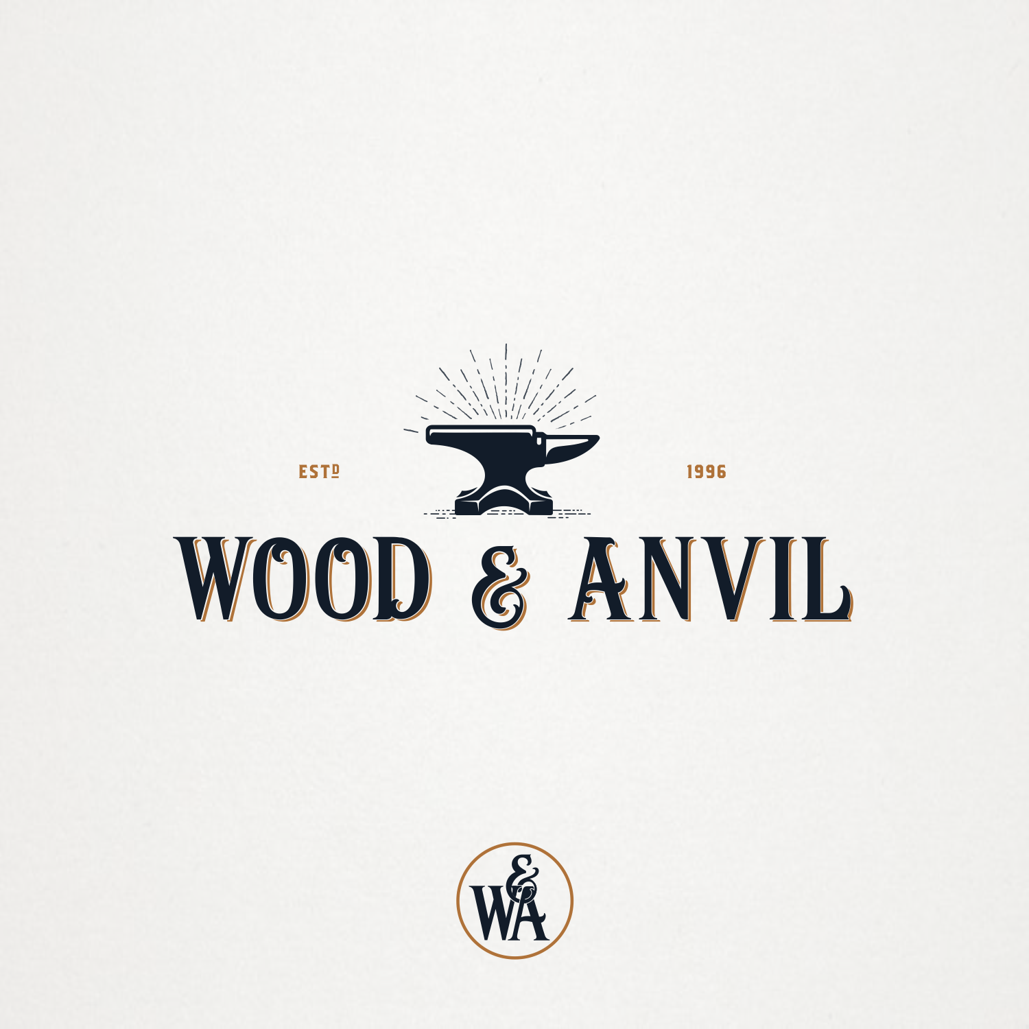 Anvil Logo - Bold, Serious, Construction Company Logo Design for Wood & Anvil by ...